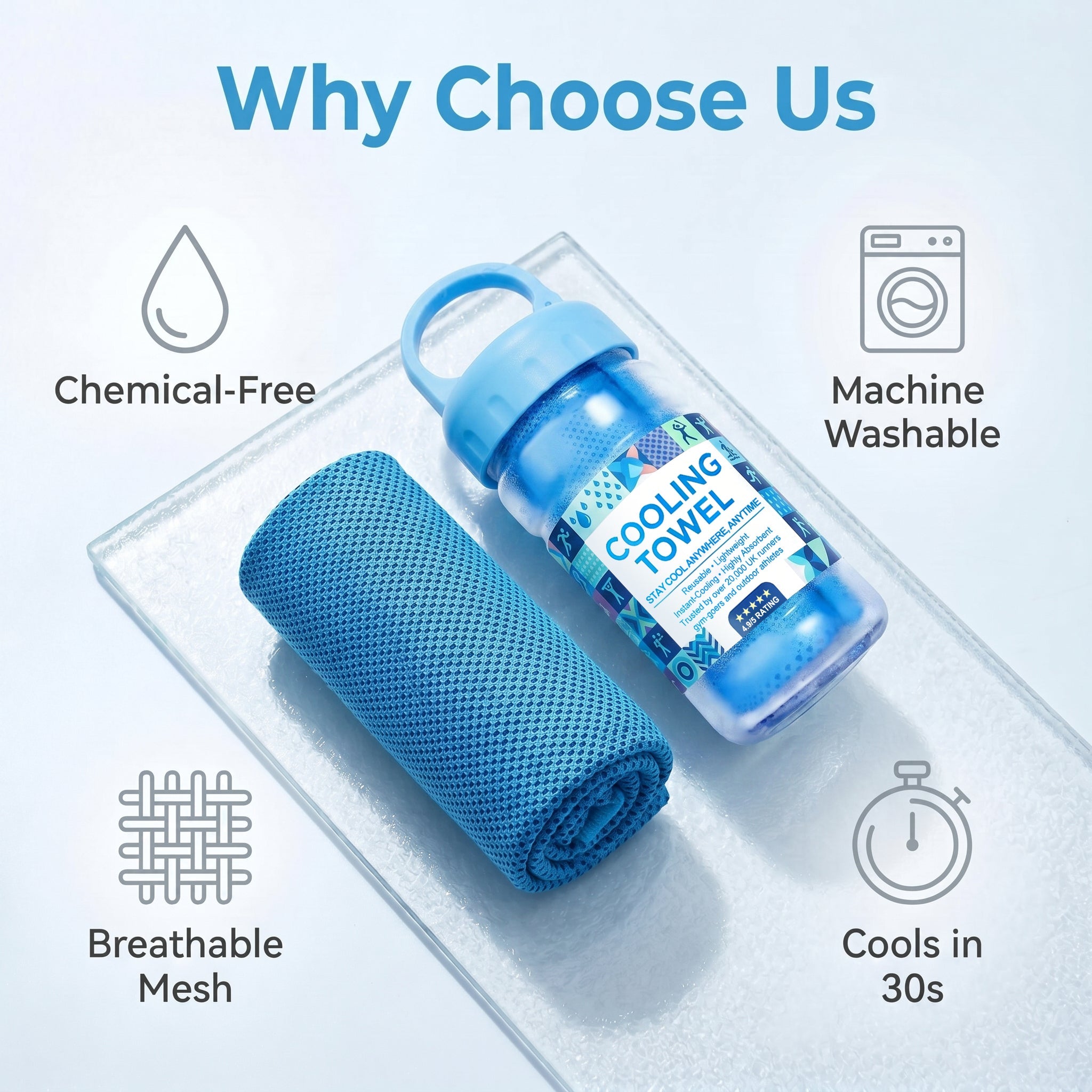 ⏰Last Day Buy 1 Get 1 Free❄💦Cold Sweat Towel You Can Use Anywhere, Anytime! Reusable Soft Absorbent Cooling Portableâ€?UK Ready! 🇬🇧