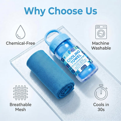 ⏰Last Day Buy 1 Get 1 Free❄💦Cold Sweat Towel You Can Use Anywhere, Anytime! Reusable Soft Absorbent Cooling Portableâ€?UK Ready! 🇬🇧