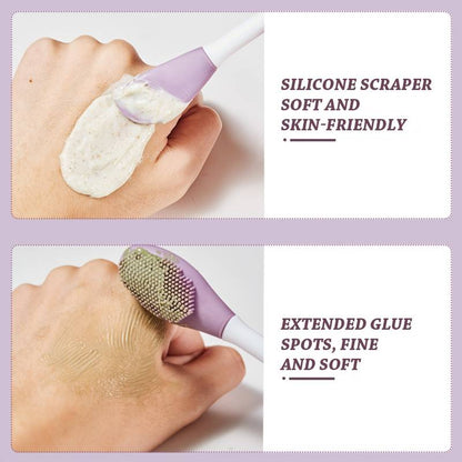 DOUBLE-HEADED SILICONE FACE MASK APPLICATOR
