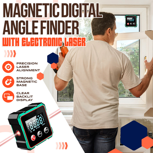 Digital Magnetic Angle Gauge with Laser Alignment