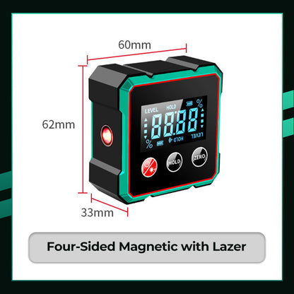 Digital Magnetic Angle Gauge with Laser Alignment
