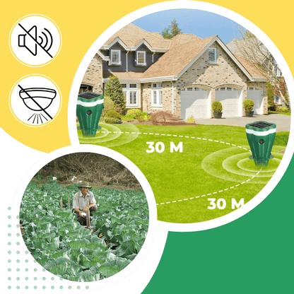Solar Sonic Mole & Rodent Repellent — Protect Your Yard Without Chemicals