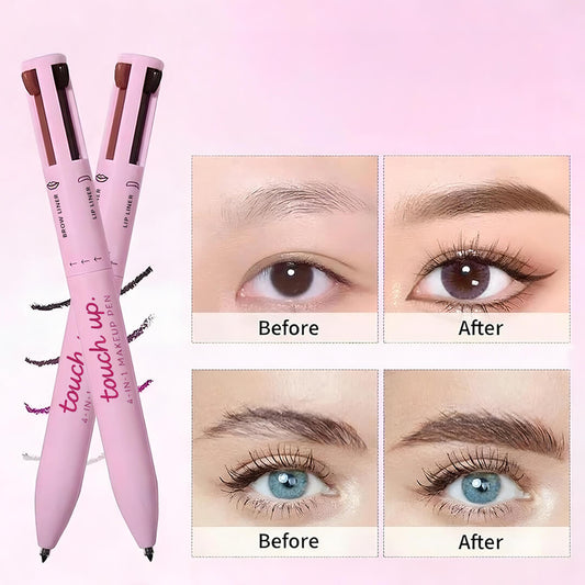 4-in-1 Rotating Makeup Pen – Eyeliner, Eyebrow, Lip & Highlighter