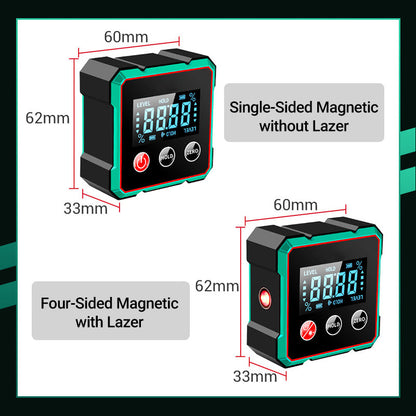 Digital Magnetic Angle Gauge with Laser Alignment
