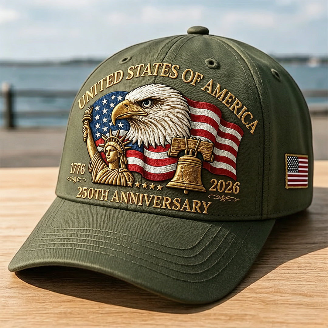 1776–2026 Patriot Cap 🇺🇸 Celebrate 250 Years of American Freedom