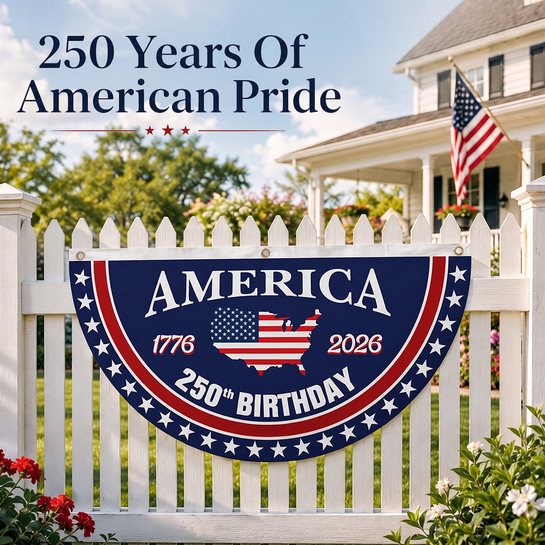USA 250th Anniversary Banner — A Patriotic Statement for Your Home