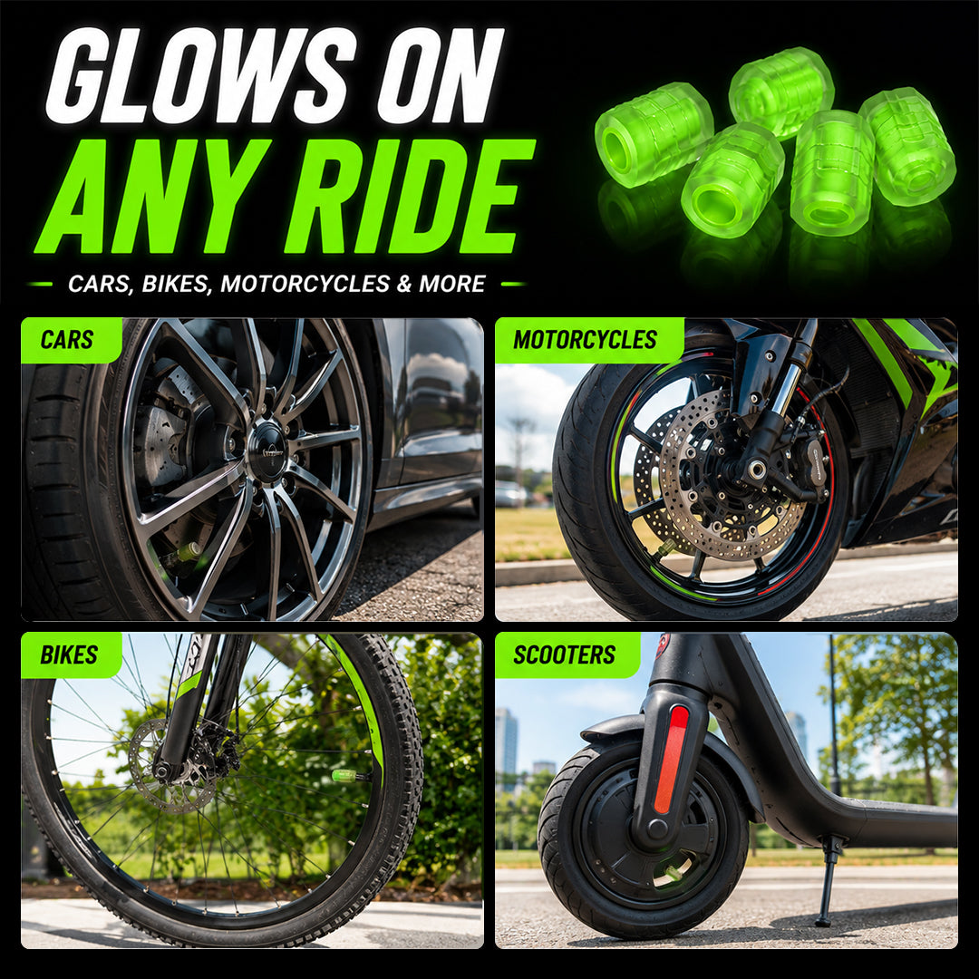 Cool Glowing Tire Valve Caps – Style & Protection for Every Ride