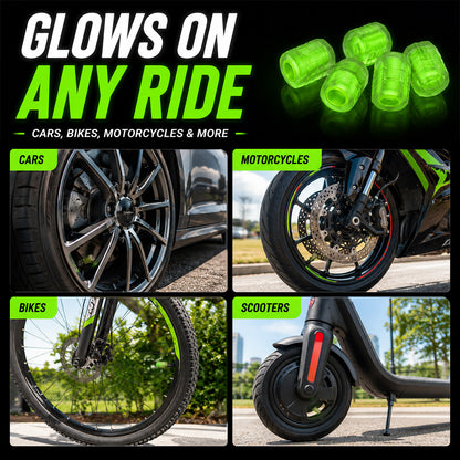 Cool Glowing Tire Valve Caps – Style & Protection for Every Ride