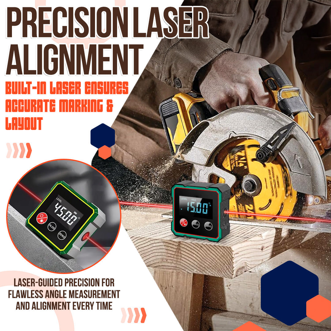 Digital Magnetic Angle Gauge with Laser Alignment