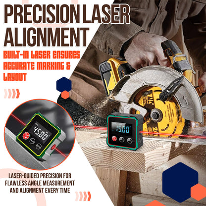 Digital Magnetic Angle Gauge with Laser Alignment