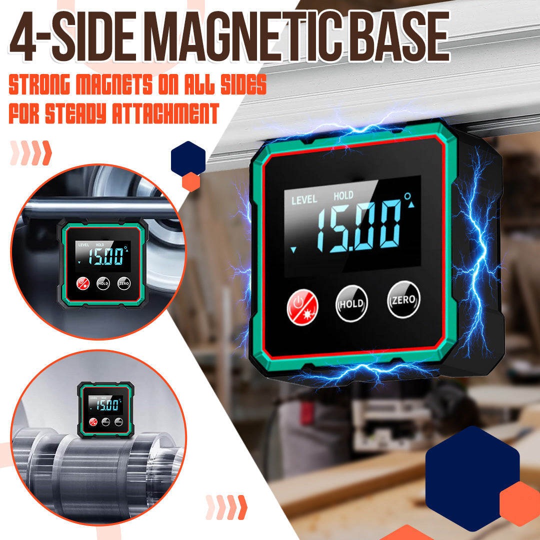 Digital Magnetic Angle Gauge with Laser Alignment