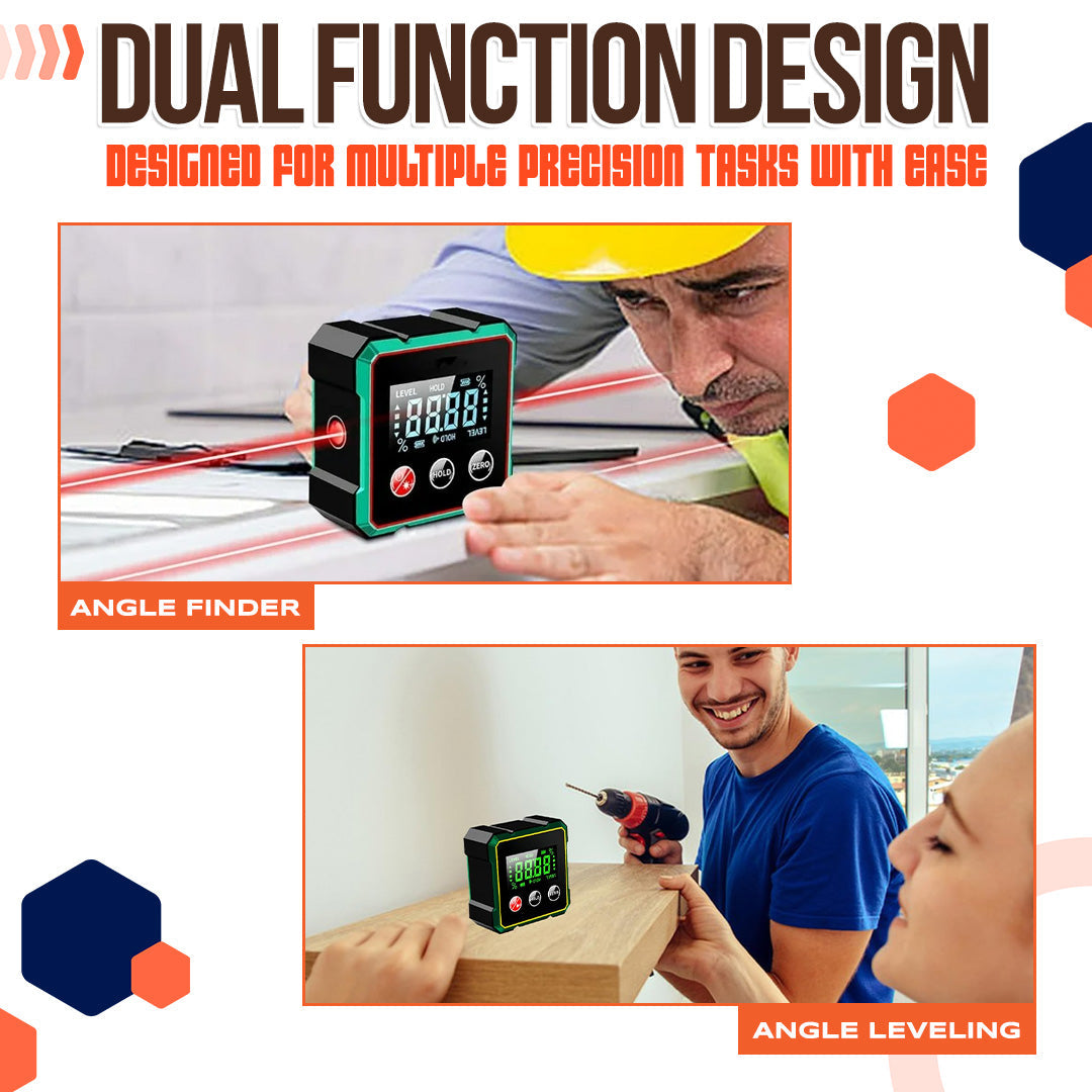 Digital Magnetic Angle Gauge with Laser Alignment