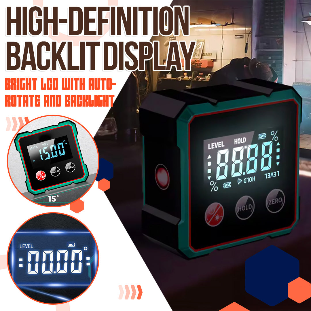 Digital Magnetic Angle Gauge with Laser Alignment