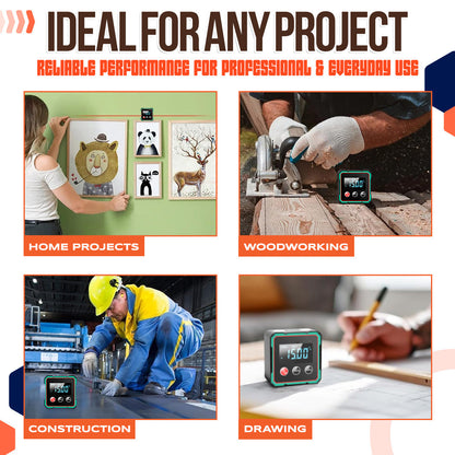 Digital Magnetic Angle Gauge with Laser Alignment