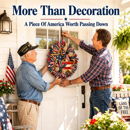 🇺🇸 Sentinels of Honor: 250th Anniversary Hand-Tied Wreath (50% OFF)