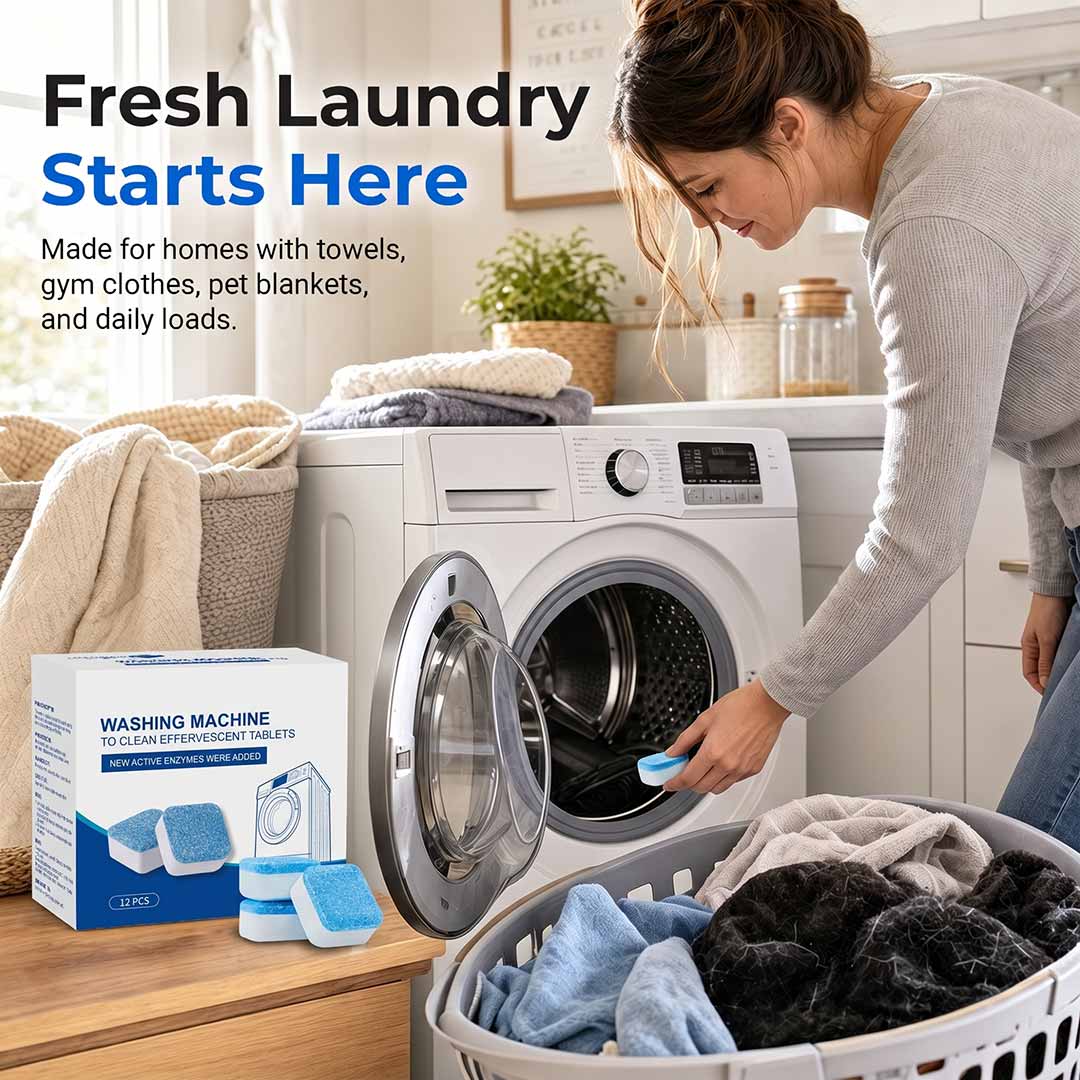 🔥 LushVibePicks™ Powerful Washer Deep Cleaner Tablets – Eliminate Hidden Bacteria & Bad Smells Fast