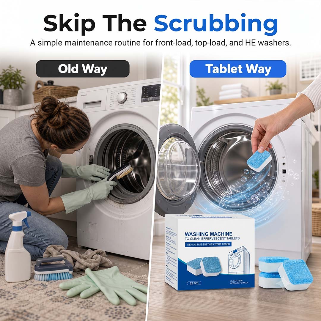 🔥 LushVibePicks™ Powerful Washer Deep Cleaner Tablets – Eliminate Hidden Bacteria & Bad Smells Fast