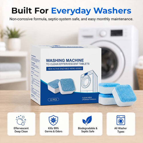 🔥 LushVibePicks™ Powerful Washer Deep Cleaner Tablets – Eliminate Hidden Bacteria & Bad Smells Fast