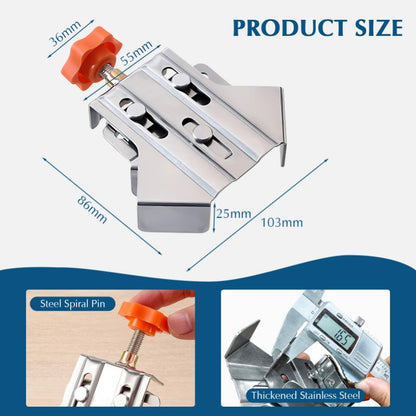 Industrial 90° Corner Clamp with Auto-Adjust Sliding Hea