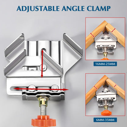 Industrial 90° Corner Clamp with Auto-Adjust Sliding Hea