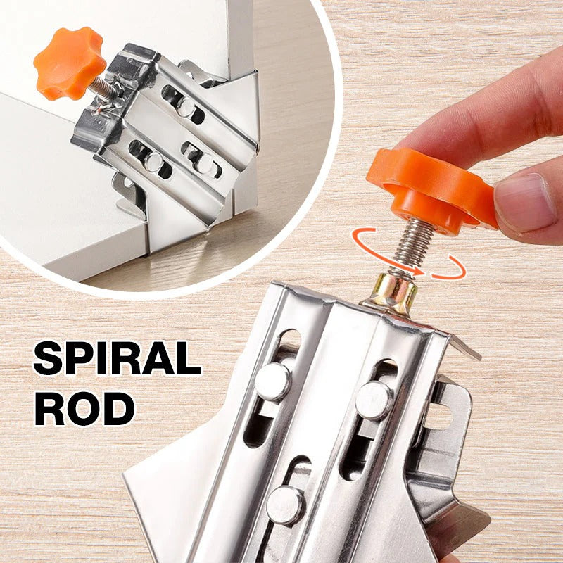Industrial 90° Corner Clamp with Auto-Adjust Sliding Head | Woodworking & Welding Precision Tool