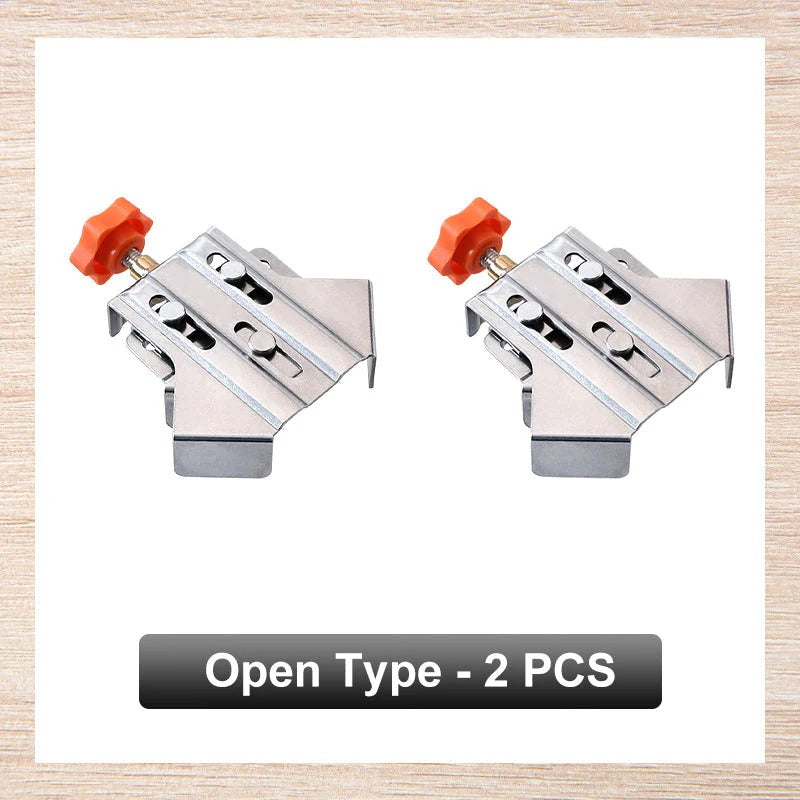 Industrial 90° Corner Clamp with Auto-Adjust Sliding Head | Woodworking & Welding Precision Tool