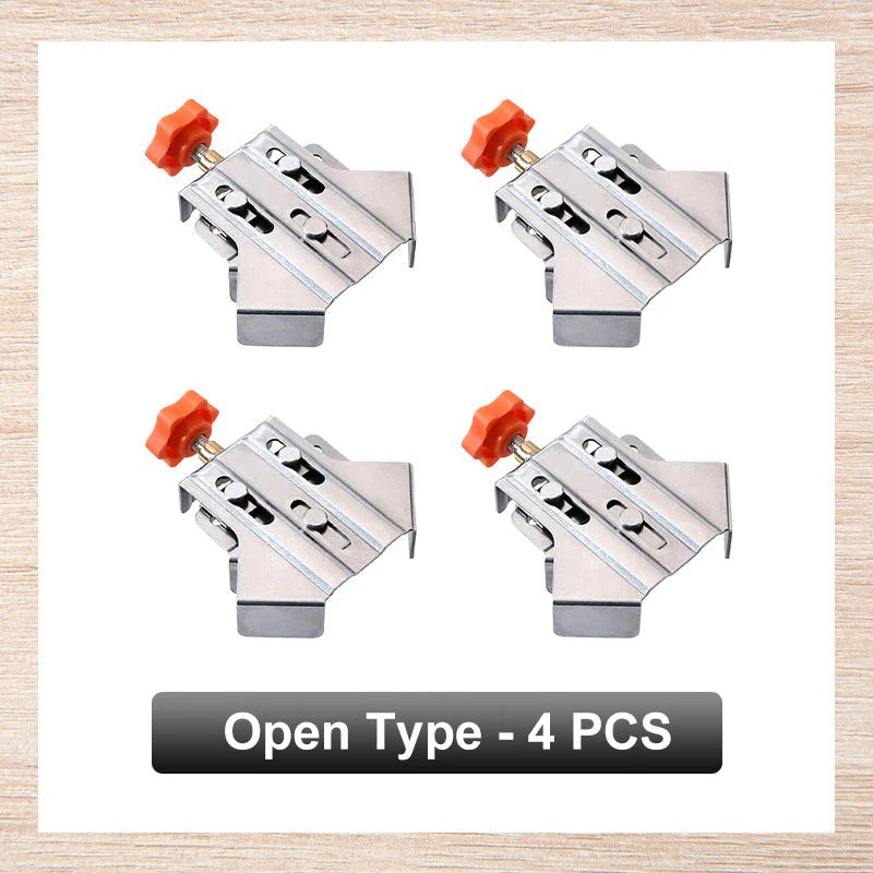 Industrial 90° Corner Clamp with Auto-Adjust Sliding Head | Woodworking & Welding Precision Tool