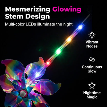 🔥Solar Powered Rainbow Pinwheel Garden Light